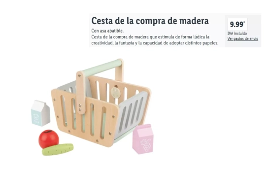 Cesta de madera/ LIDL Cesta de madera/ LIDL