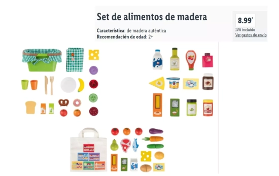 Set de alimentos de madera/ LIDL Set de alimentos de madera/ LIDL