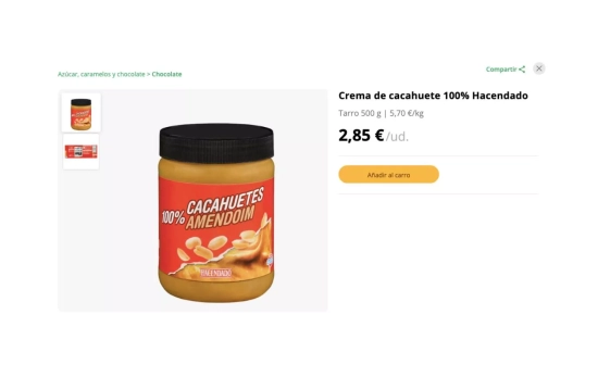 La crema de cacahuete de Mercadona destaca por la IA / MERCADONA La crema de cacahuete de Mercadona destaca por la IA / MERCADONA
