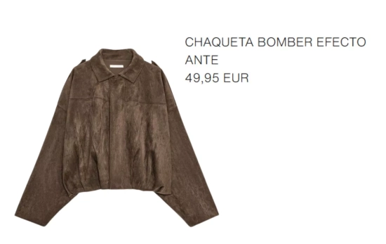 Chaqueta antelina estilo holgado/ ZARA Chaqueta antelina estilo holgado/ ZARA