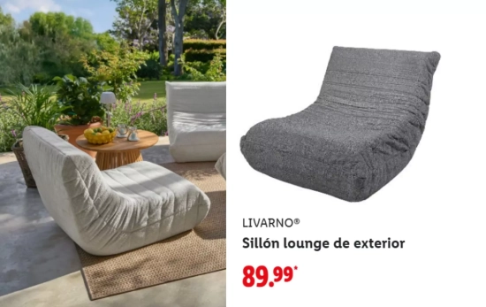 Sillón lounge de exterior/ LIDL Sillón lounge de exterior/ LIDL