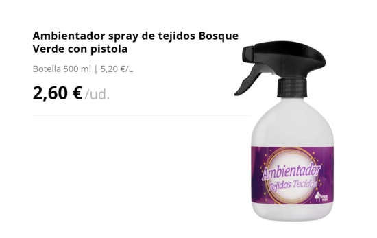 Ambientador spray de tejidos/ MERCADONA Ambientador spray de tejidos/ MERCADONA