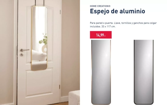 Espejo de aluminio/ ALDI Espejo de aluminio/ ALDI