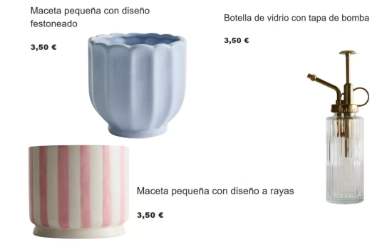 Macetas y botella pulverizadora para plantas/ PRIMARK Macetas y botella pulverizadora para plantas/ PRIMARK