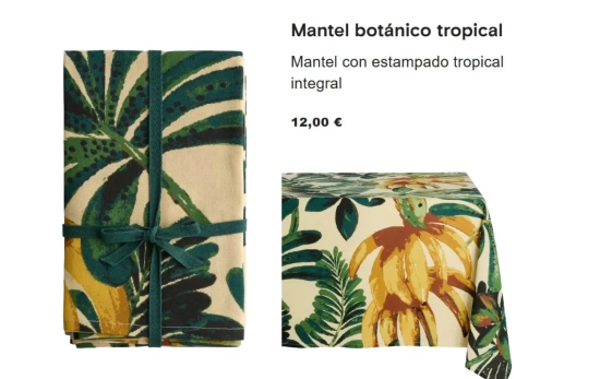 Mantel botánico/ PRIMARK Mantel botánico/ PRIMARK