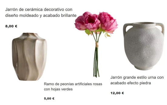 Jarrón y flores artificiales/ PRIMARK Jarrón y flores artificiales/ PRIMARK