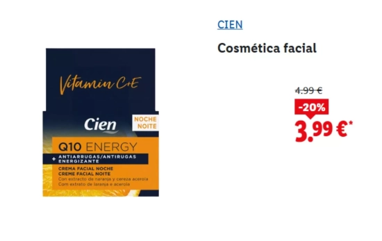 Crema Energy Vitaminas Noche/ LIDL Crema Energy Vitaminas Noche/ LIDL