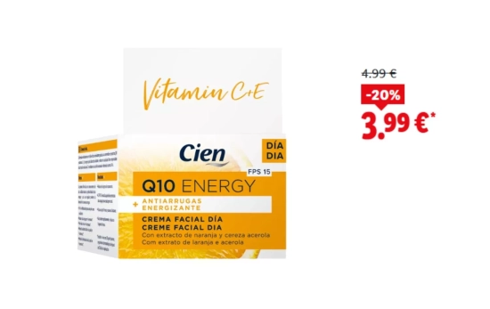 Crema Energy Vitaminas Día/ LIDL Crema Energy Vitaminas Día/ LIDL