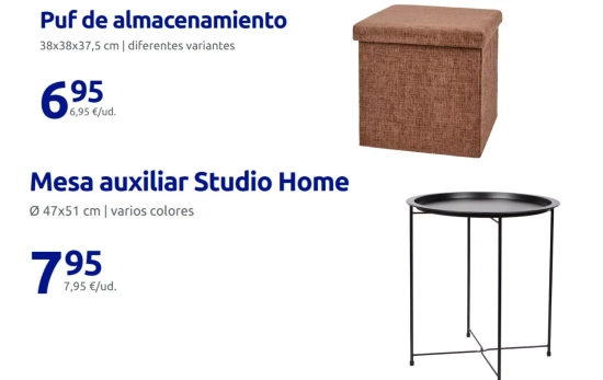 Mesa y cajas de almacenamiento mullida/ Action Mesa y cajas de almacenamiento mullida/ Action