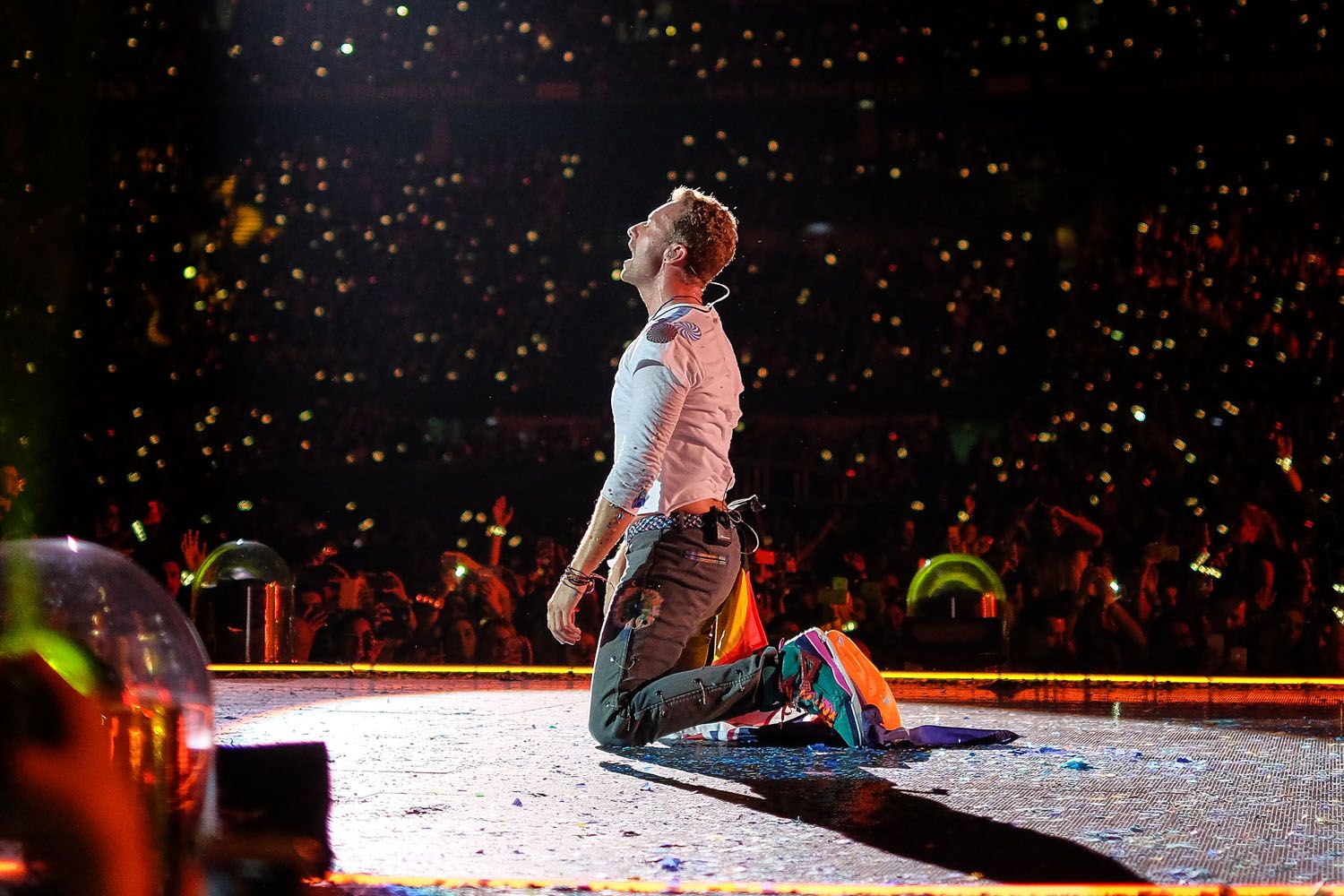 Chris Martin durante un concierto de Coldplay / FLICKR