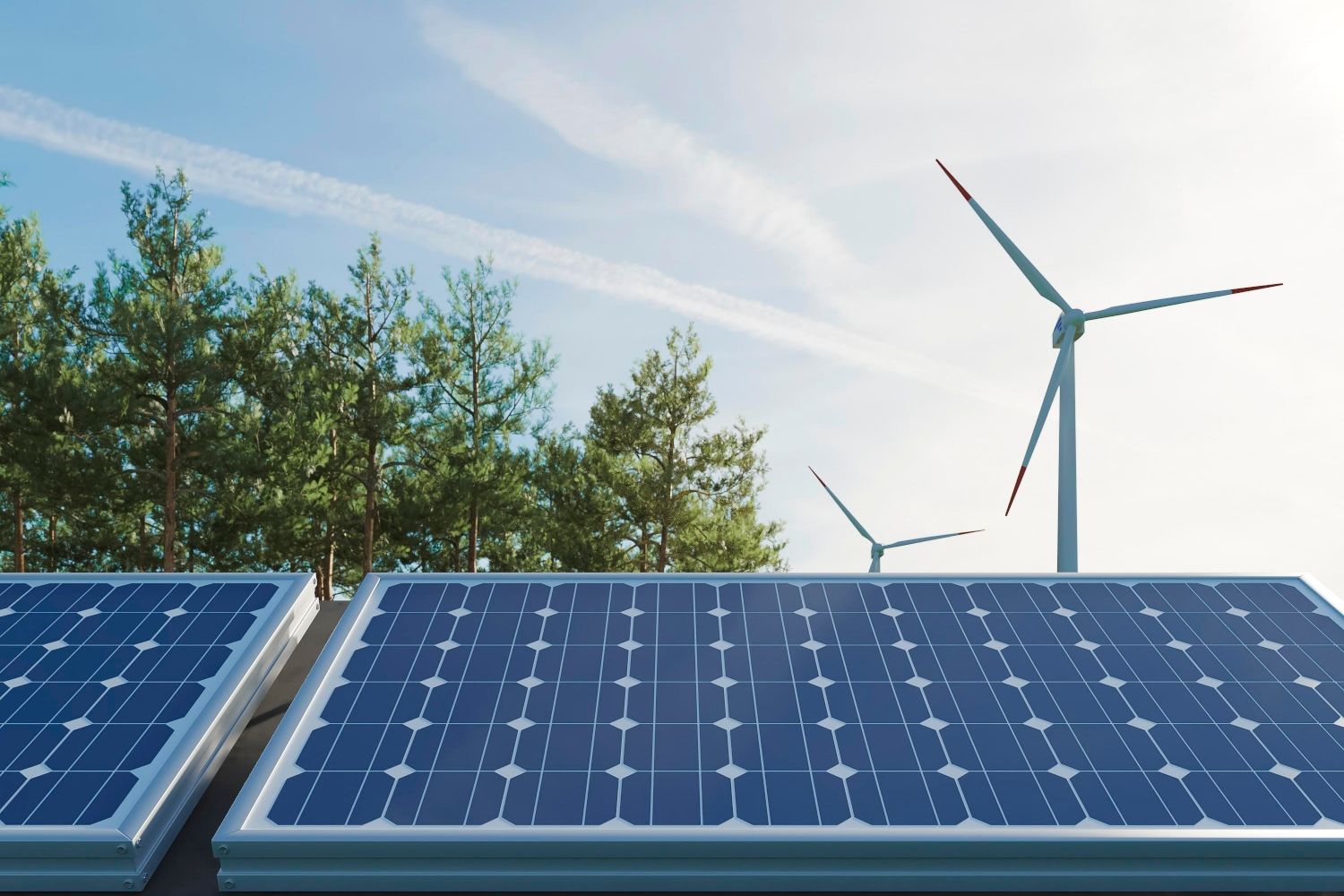 Una instalación de placas solares y energía eólica para evitar el alto coste de la luz / FREEPIK