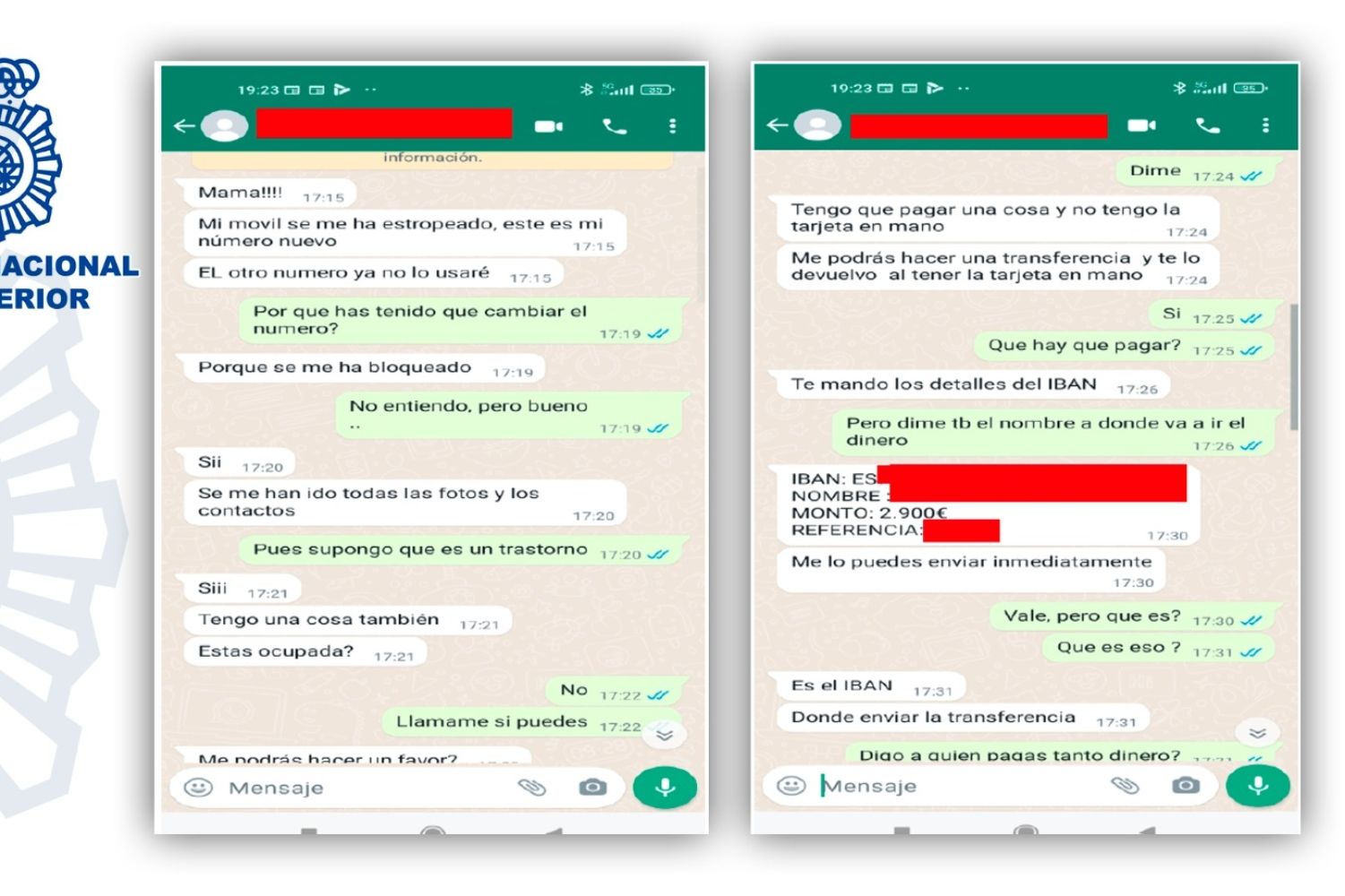 La nueva estafa a través de WhatsApp,  "mamá, este es mi nuevo número" / POLICÍA NACIONAL