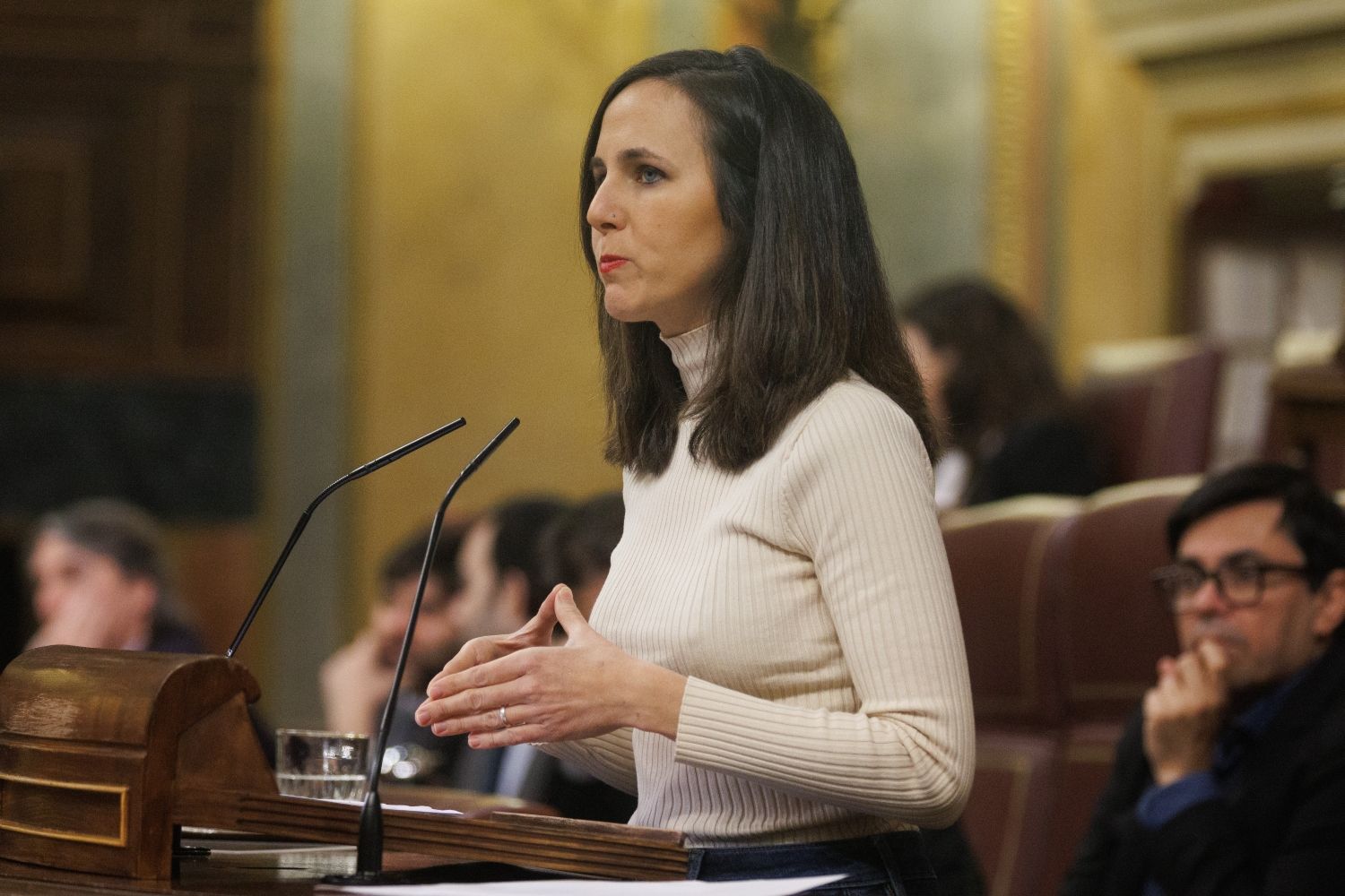 La ministra de Derechos Sociales y Agenda 2030, Ione Belarra, durante el pleno de aprobación de la nueva ley de bienestar animal / EP