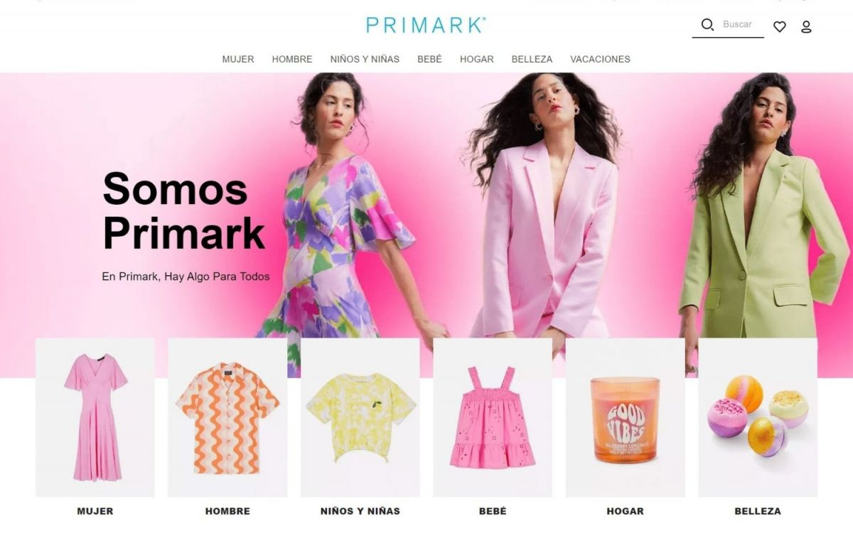 Así es la nueva web de Primark / PRIMARK