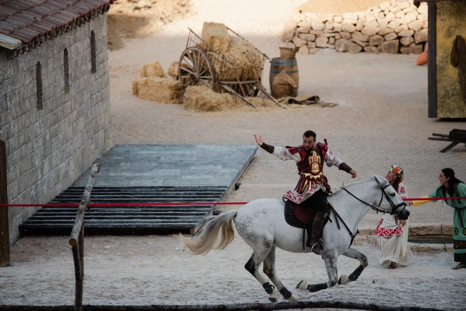 Un actor a caballo durante un espectáculo ambientado en la época de los visigodos en España / EP