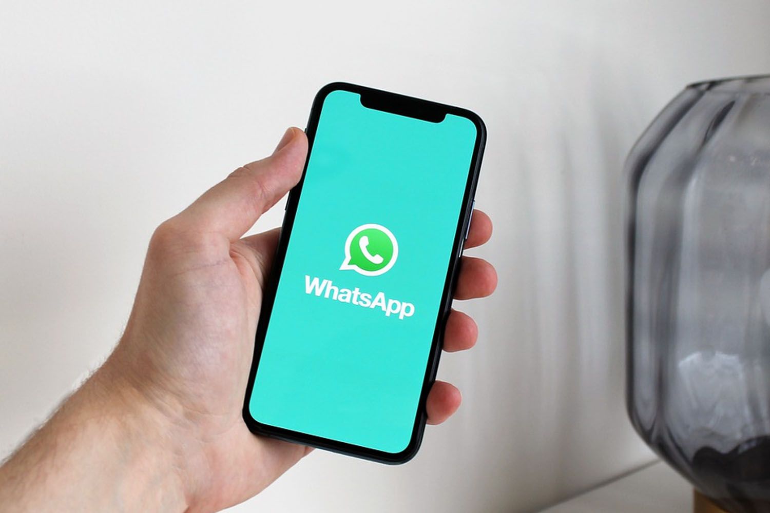 Una persona abriendo la aplicación de mensajería WhatsApp / PIXABAY