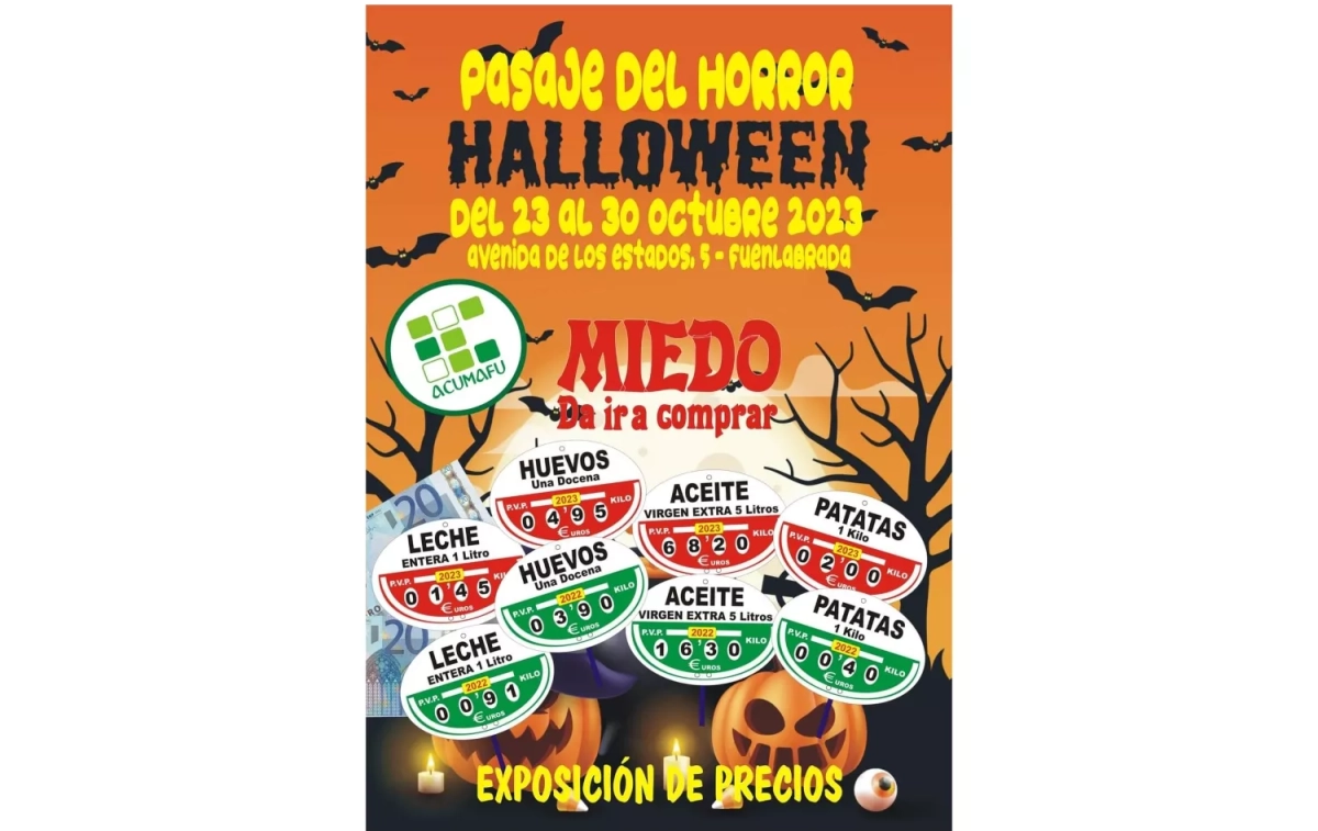 El cartel del Pasaje del Horror de Halloween Acumafu