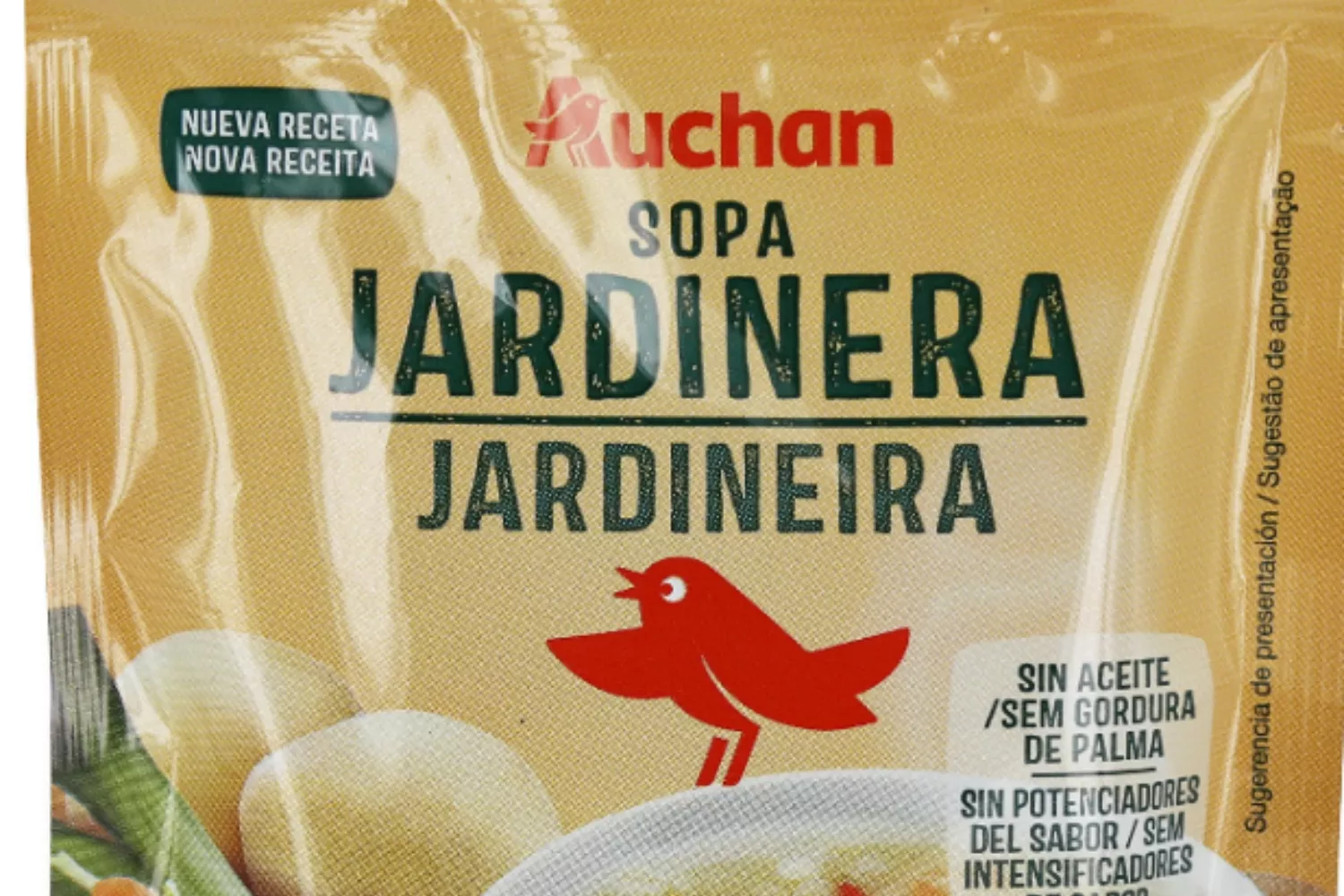 Envoltorio de la sopa de sobre de Auchan / AESAN