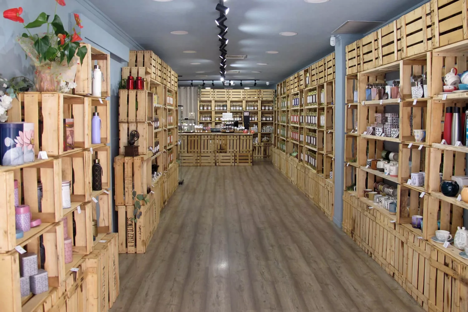 El interior de la tienda de té Sensori