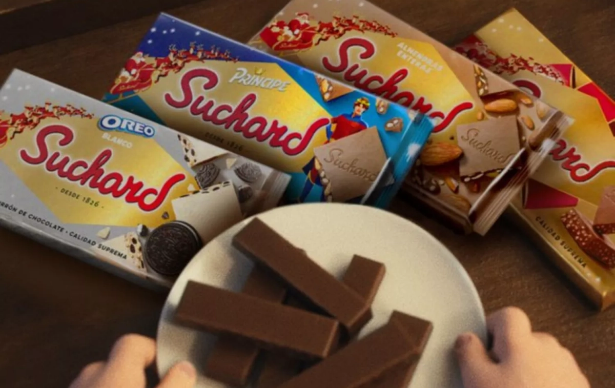 Las tabletas de chocolate incluidas en la cesta de Navidad que sortea Suchard / SUCHARD