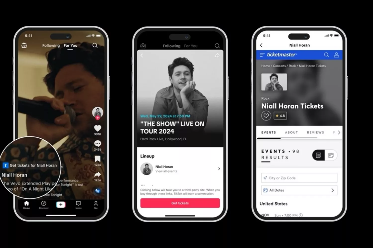 Entradas para conciertos en TikTok / TICKETMASTER