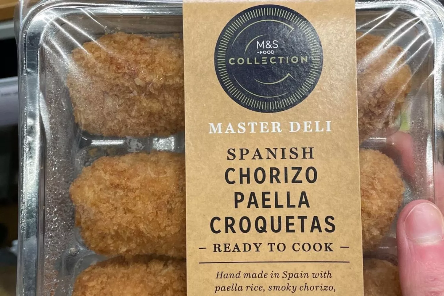 Croquetas de paella con chorizo vendidas en Reino Unido / X