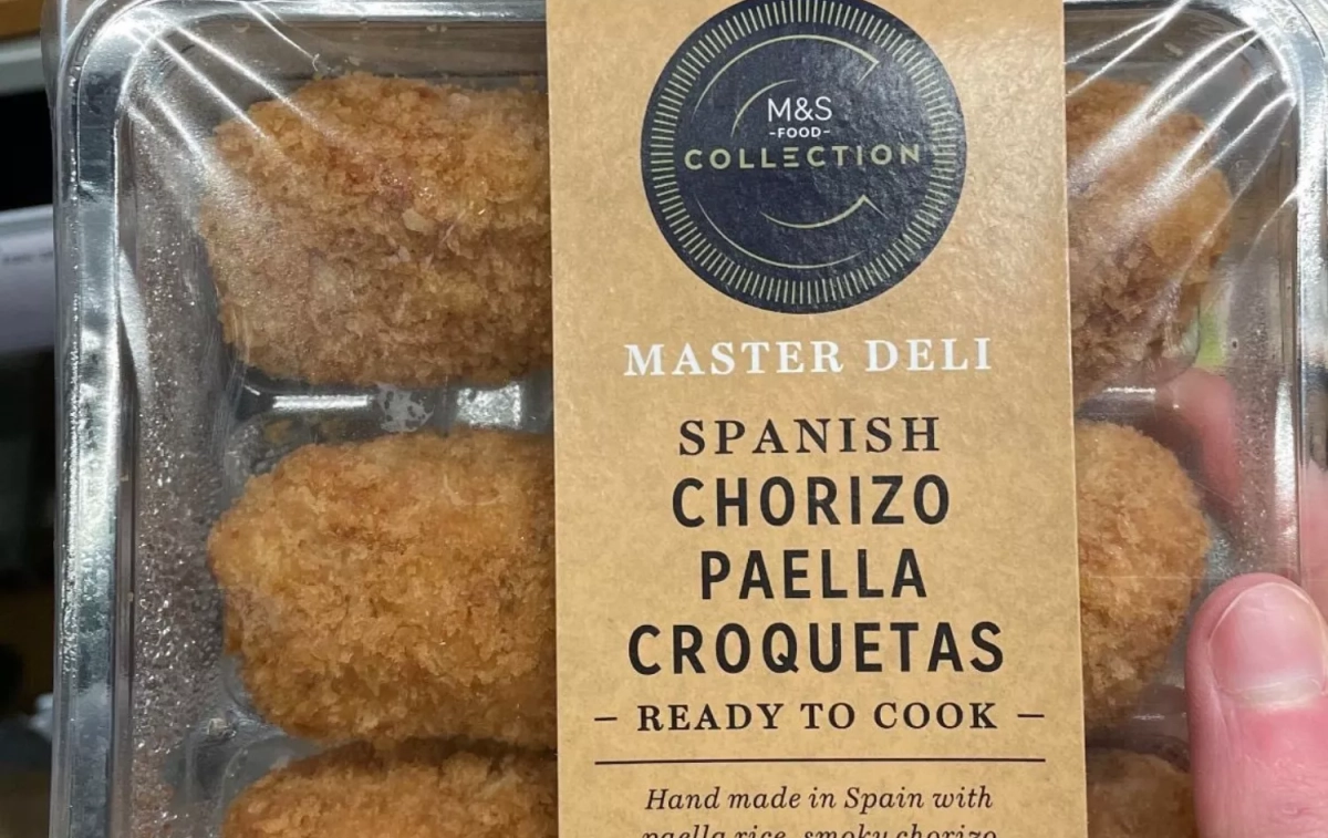 Croquetas de paella con chorizo vendidas en Reino Unido / X