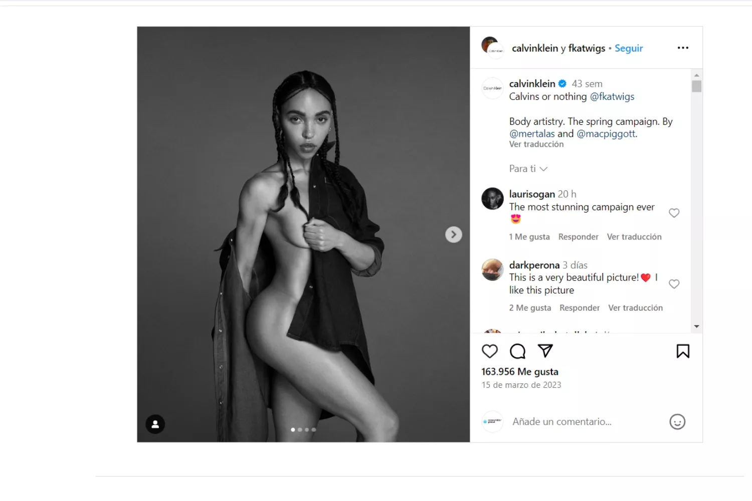 Anuncio de Calvin Klein censurado en Instagram   INSTAGRAM