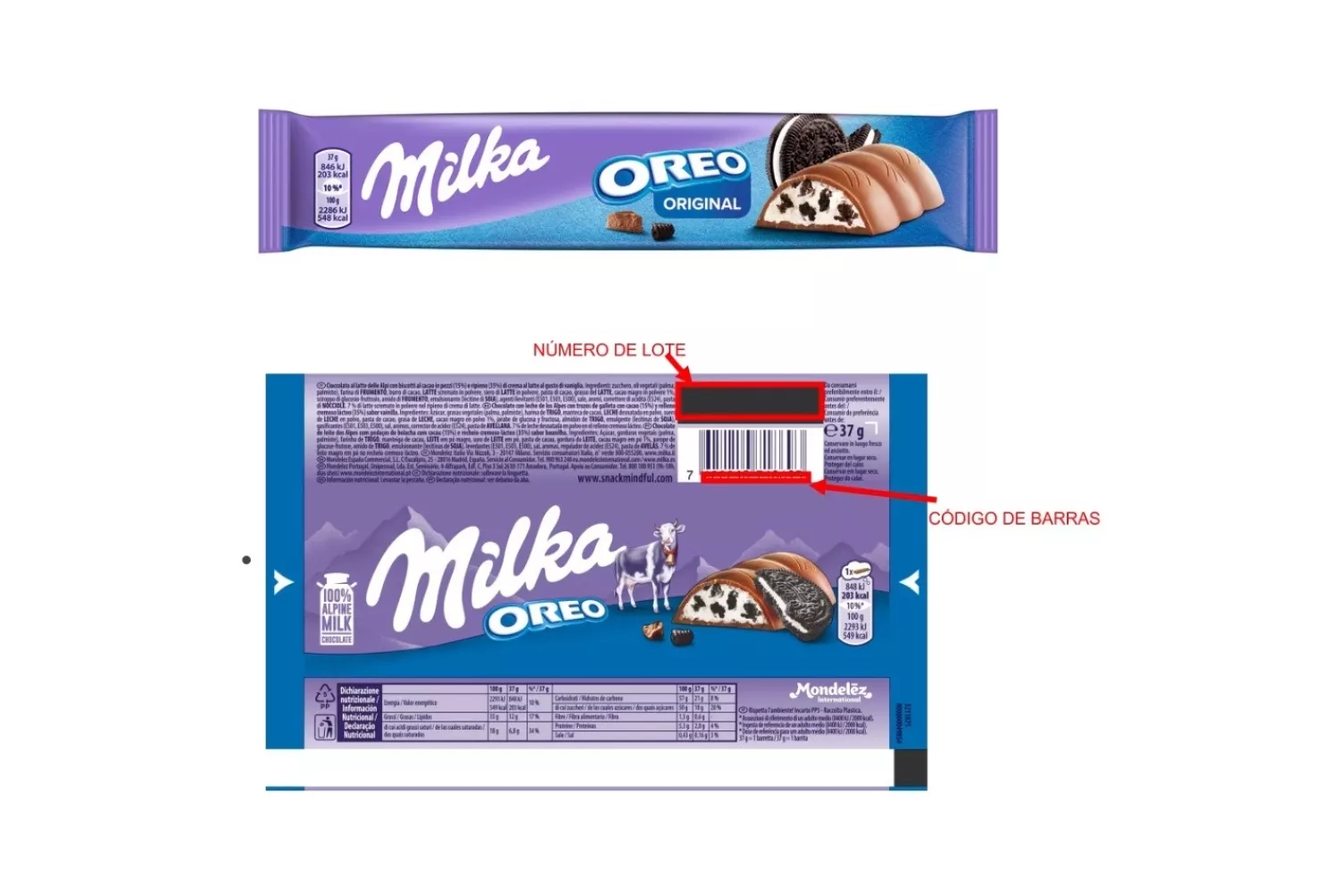 Chocolate Milka y Oreo afectado   AESAN