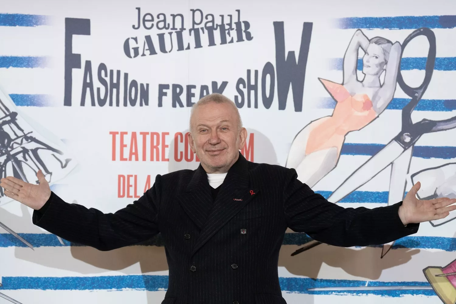 Jean Paul Gaultier en la presentación de la obra sobre su vida que interpretará en el Teatre Coliseum / EP