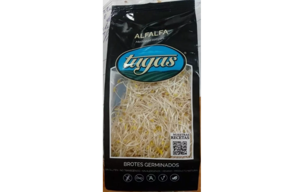 Brotes germinados de alfalfa de la marca Tugas / AESAN