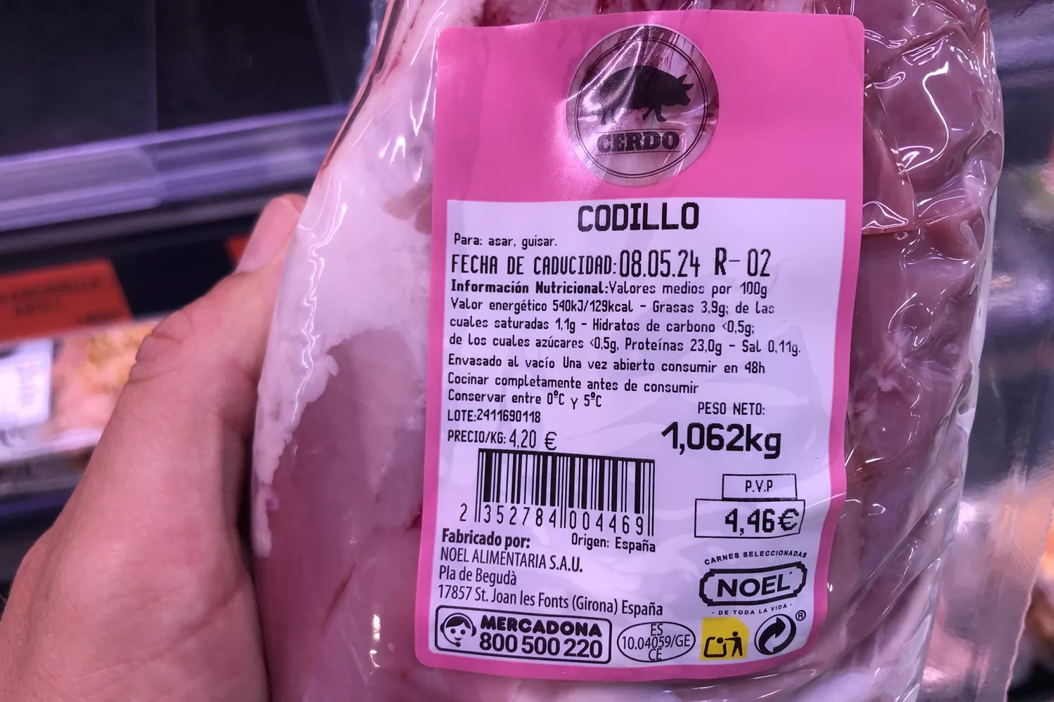 El nuevo codillo de carne de cerdo de Mercadona elaborado por Noel Alimentaria / TEO CAMINO