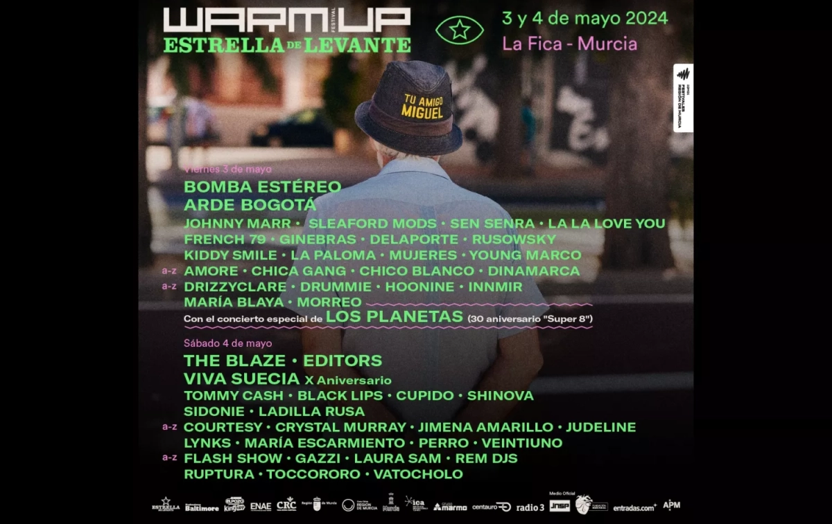 El cartel del festival Warm Up 2024 WARM UP