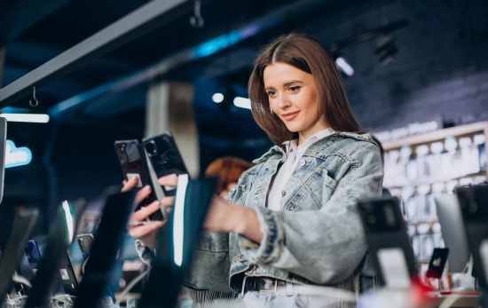 Una chica en una tienda de artículos de electrónica / FREEPIK - @senivpetro