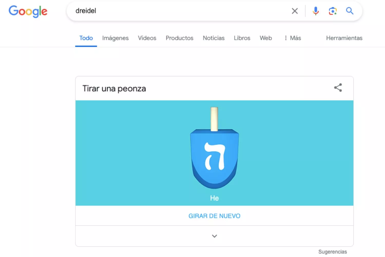 Juego Dreidel / GOOGLE