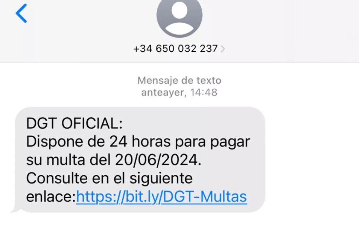 Un SMS falso de la DGT   CG