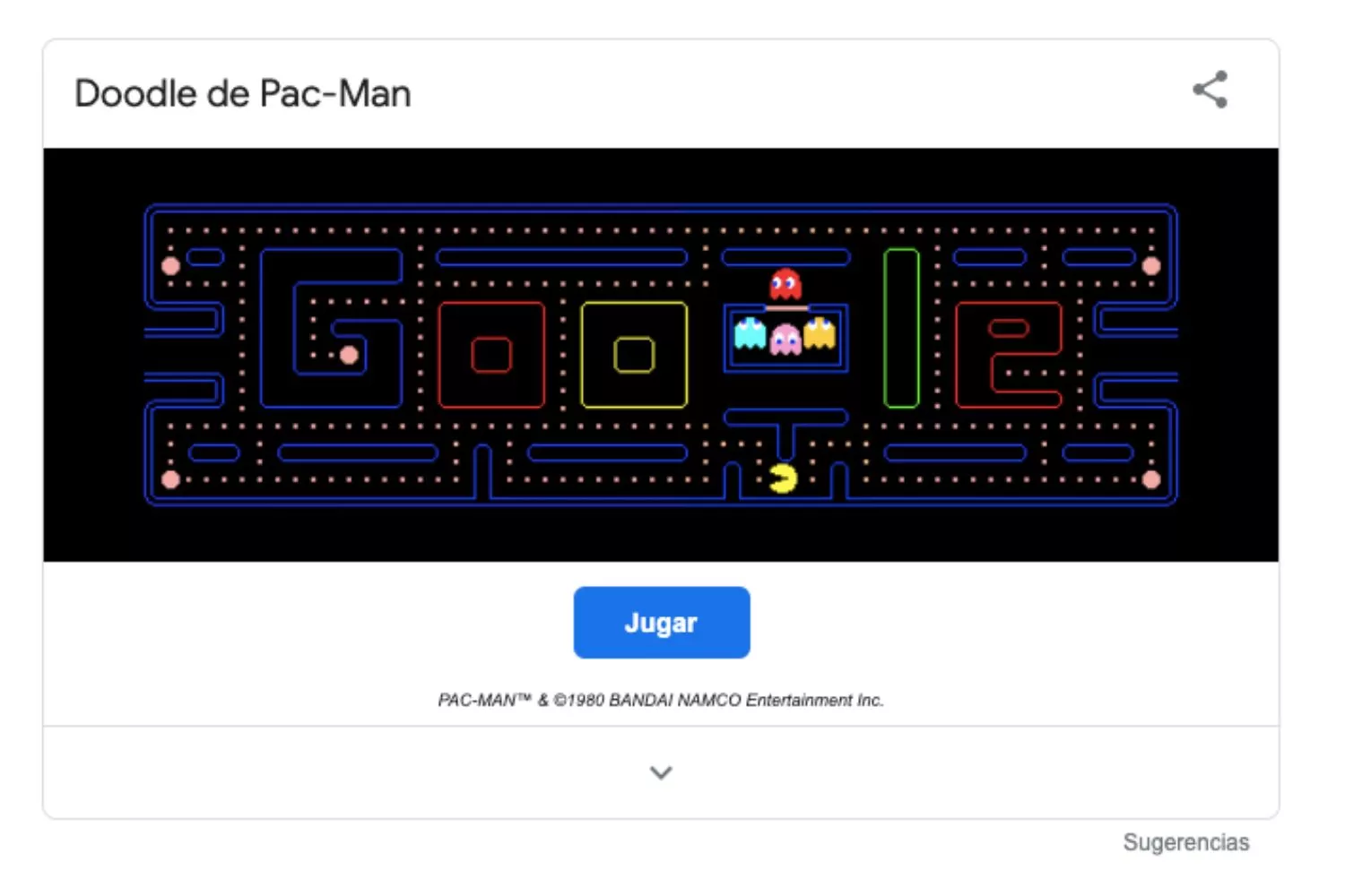 Juego Pac-Man / Google