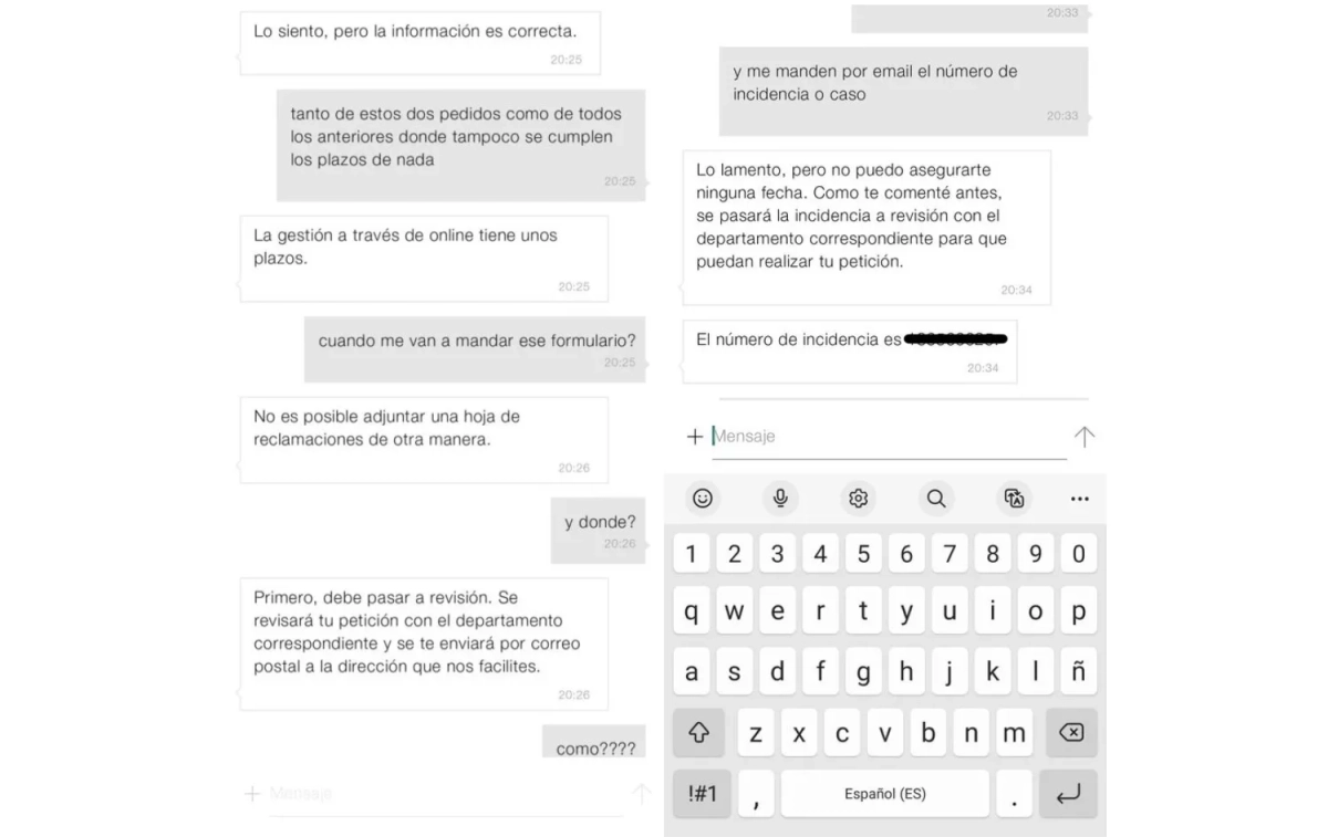 La conversación de Carmen López con Zara   X (antigüo Twitter))