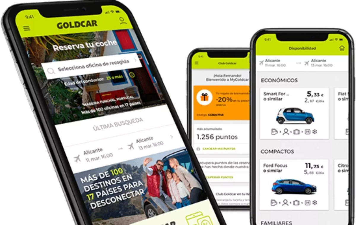 La app de Goldcar / GOLDCAR