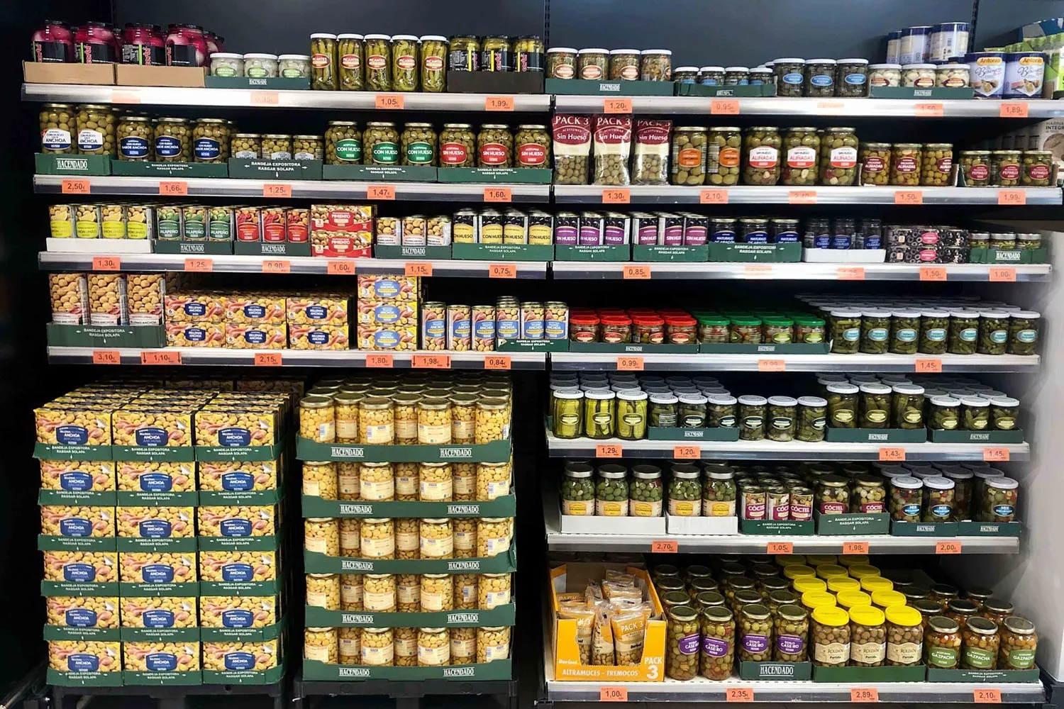 La sección de aceitunas y encurtidos de Mercadona / MERCADONA