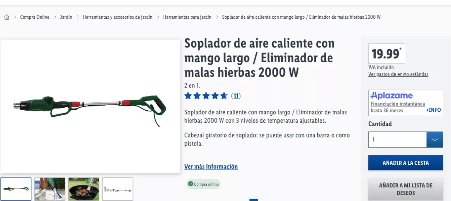 Soplador de aire caliente de Lidl / LIDL 