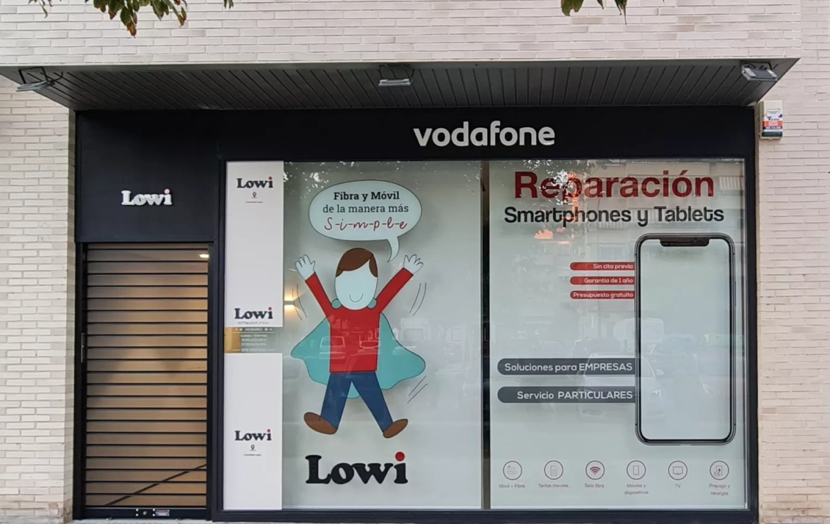 Una tienda Lowi / Vodafone