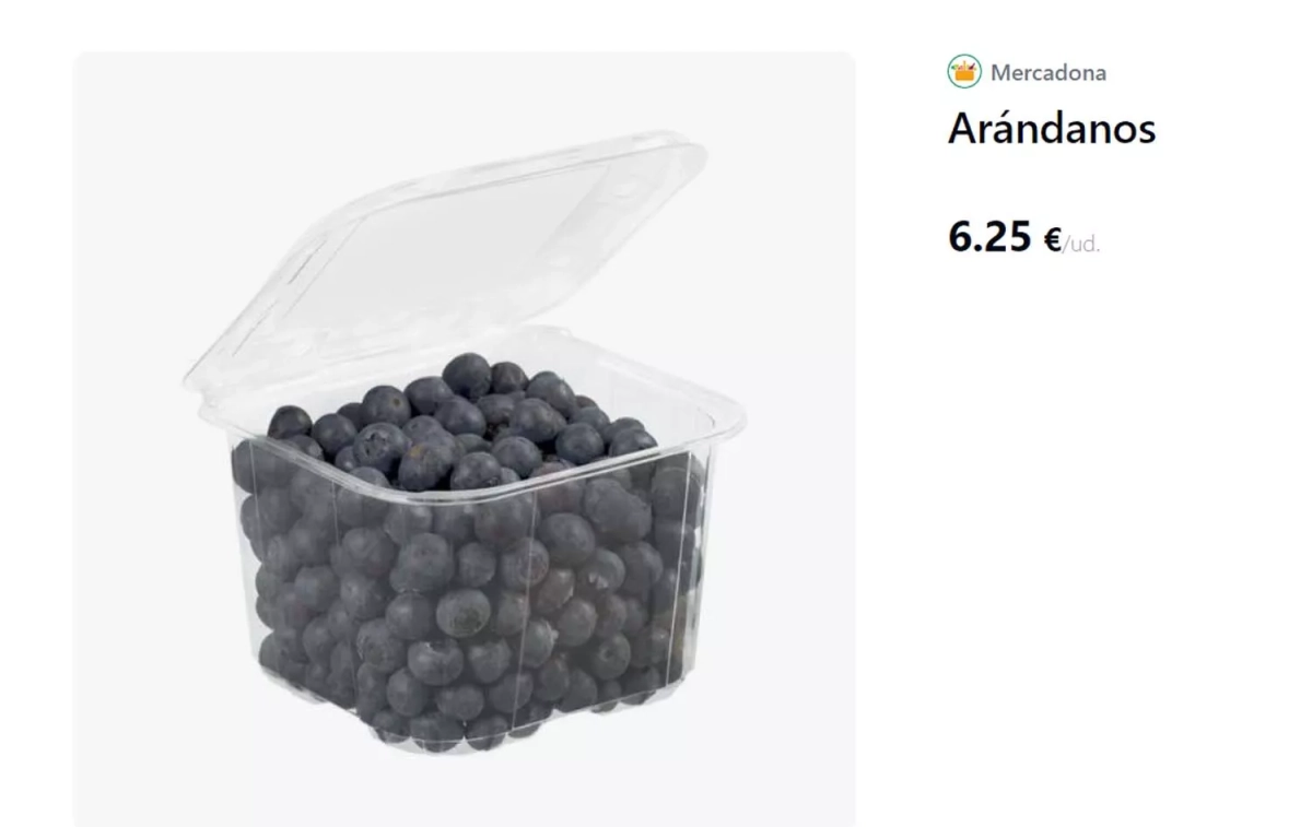 La caja grande de arándanos de Mercadona por 6,25 euros