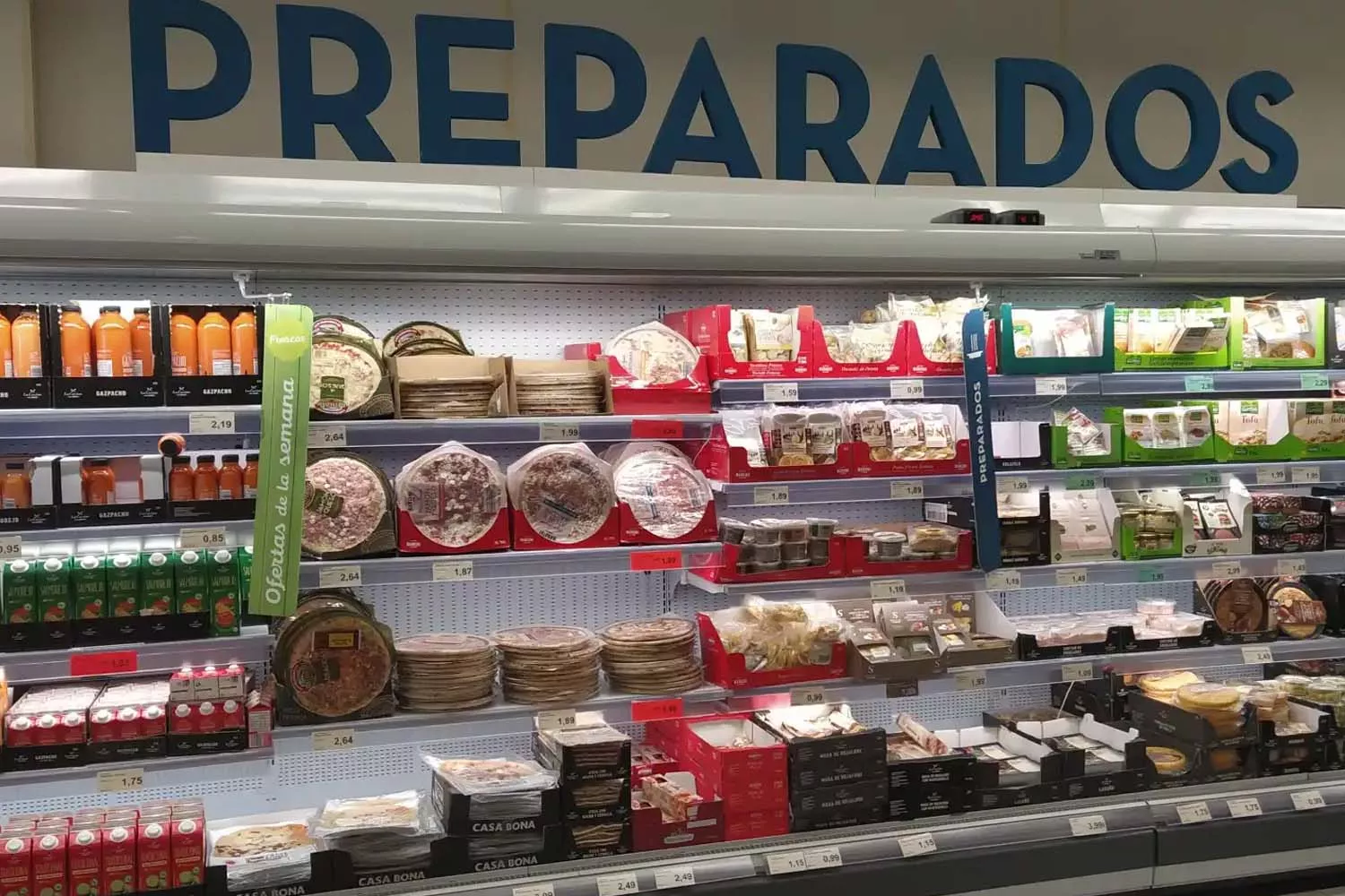 La sección de platos preparados de Aldi