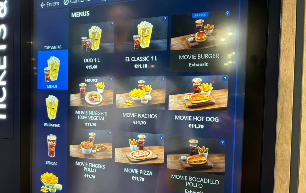 Los precios de los packs de palomitas y bebidas en Cinesa   CG