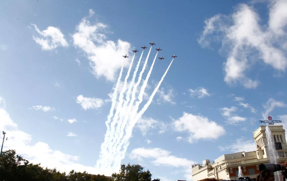 Aviones durante el desfile del 12 de Octubre / EDUARDO PARRA - EP