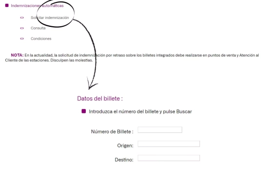 Paso 3. Localizar tu billete a indemnizar/ Renfe.com