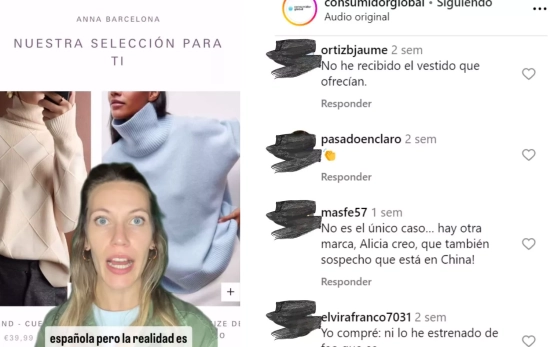 Usuarios en redes quejándose sobre estafas en Anna Barcelona /IG Consumidor Global