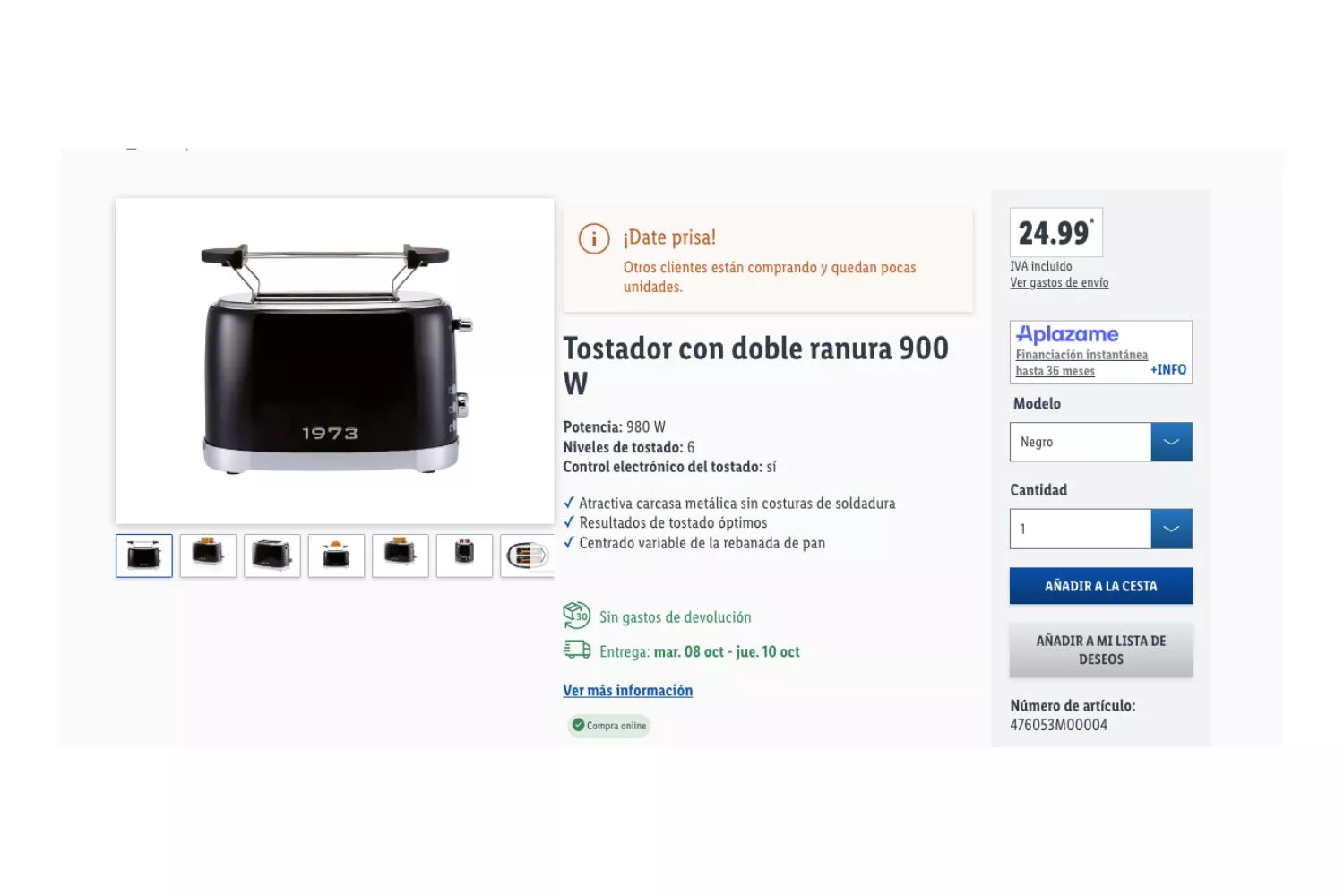 Tostador de Lidl similar al de Smeg / LIDL 