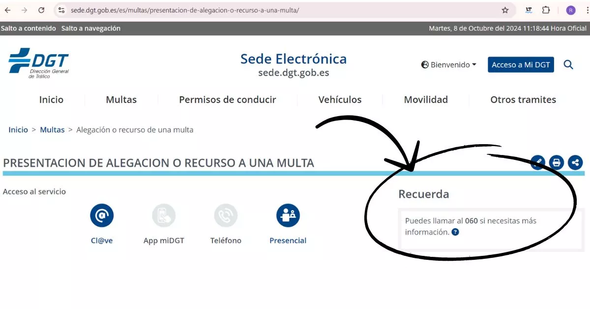  La DGT te ofrece la posibilidad de llamarles en el 060/ sede.dgt.gob.es